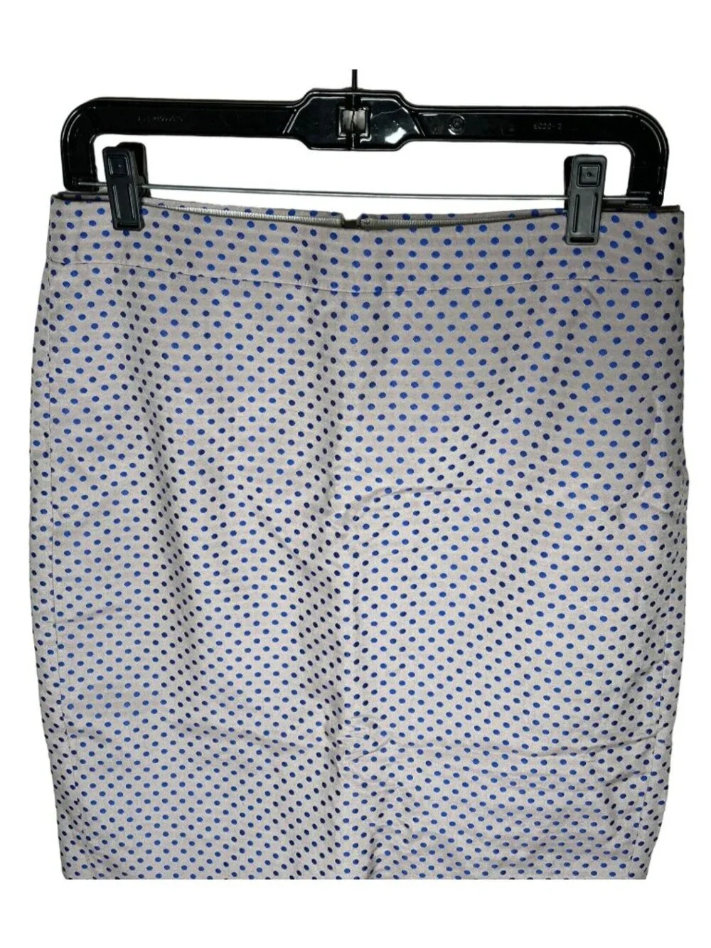 J Crew Pencil Skirt Womens 4 Gray Blue Polka Dot Career Office Classic